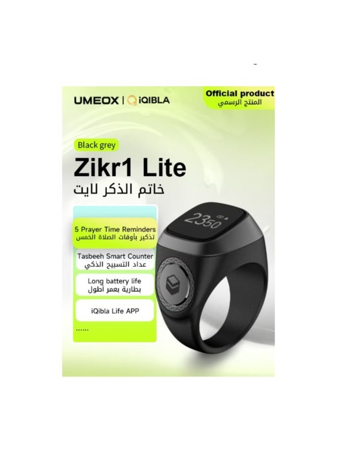 iQIBLA UMEOX iQIBLA Smart Zikr Ring Lite Black 22 MM - Image 1