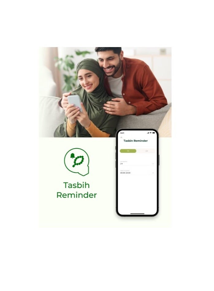 iQIBLA UMEOX iQIBLA Smart Zikr Ring Lite Black 22 MM - Image 5