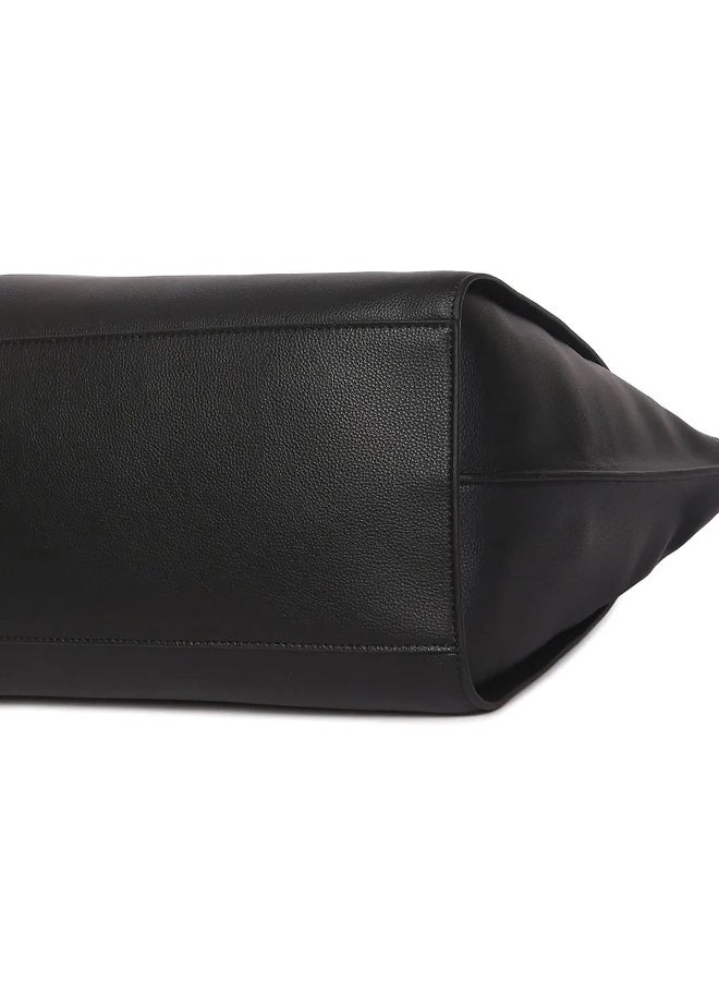 Hilfiger Denim Tommy Hilfiger Women’s Handbag AW0AW14469 BDS – Black Leather Elegant Everyday Tote Bag - Image 5