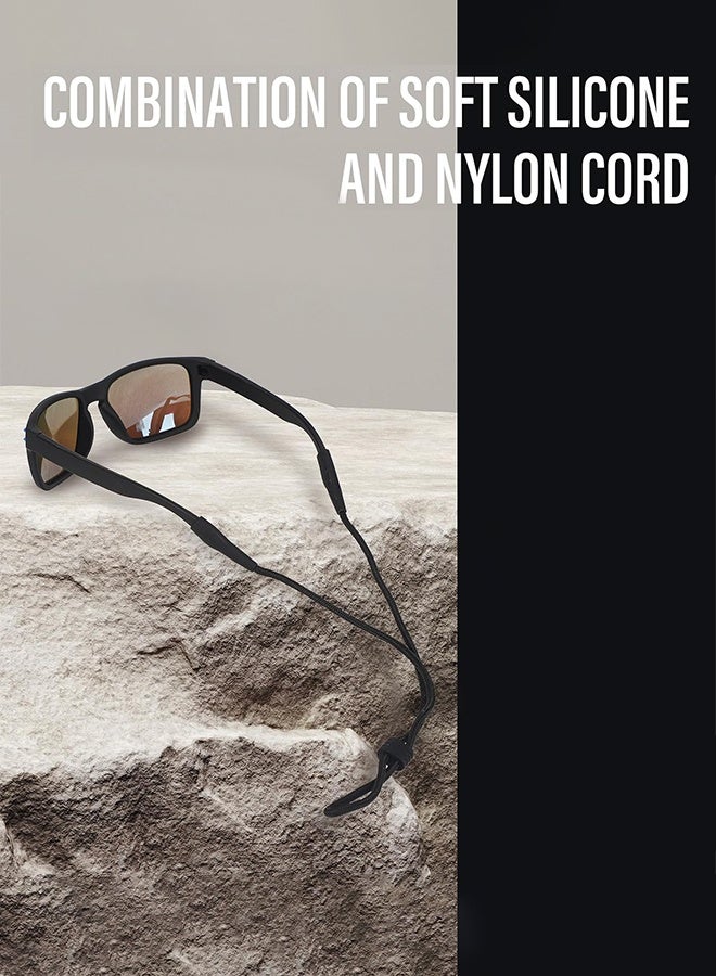 Polish'D Eye Glasses Holder Strap - Sunglasses Straps Cords for Men Women Kids - Eyeglass Holders Around Neck - Eyewear String Lanyard Retainer - 2 PCS（Black) - Image 2