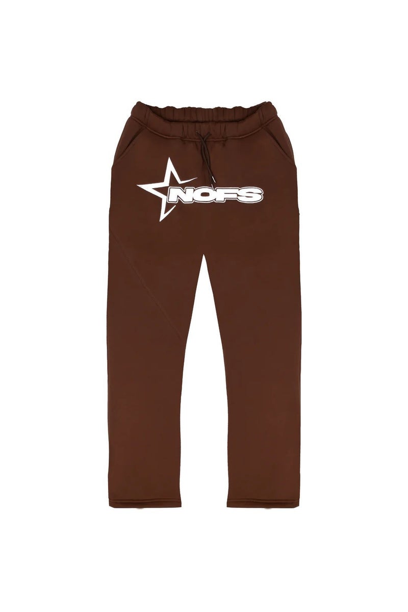 2023 Y2K NOFS Print Mens Hip-Hop Tracksuit Brown trousers (priority delivery for favorites) 
