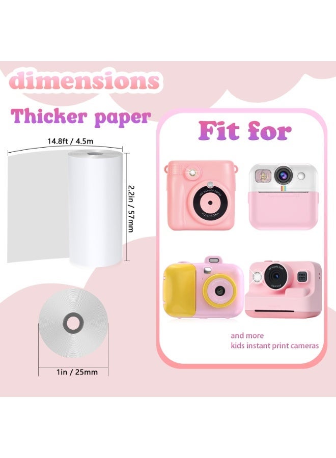 10 Rolls Kids Instant Camera Thermal Print Paper, 57mm/2.2 Inch HD Printing Refill Paper Compatible with Most Kids Instant Print Cameras - Image 2