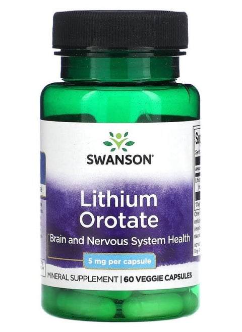Lithium Orotate 5 mg 60 Veg Caps