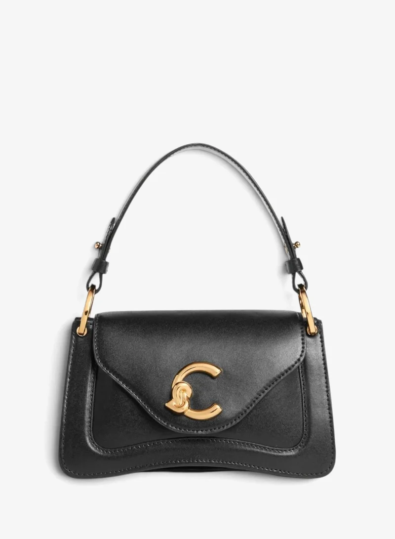 C-Me Leather Top Handle Bag