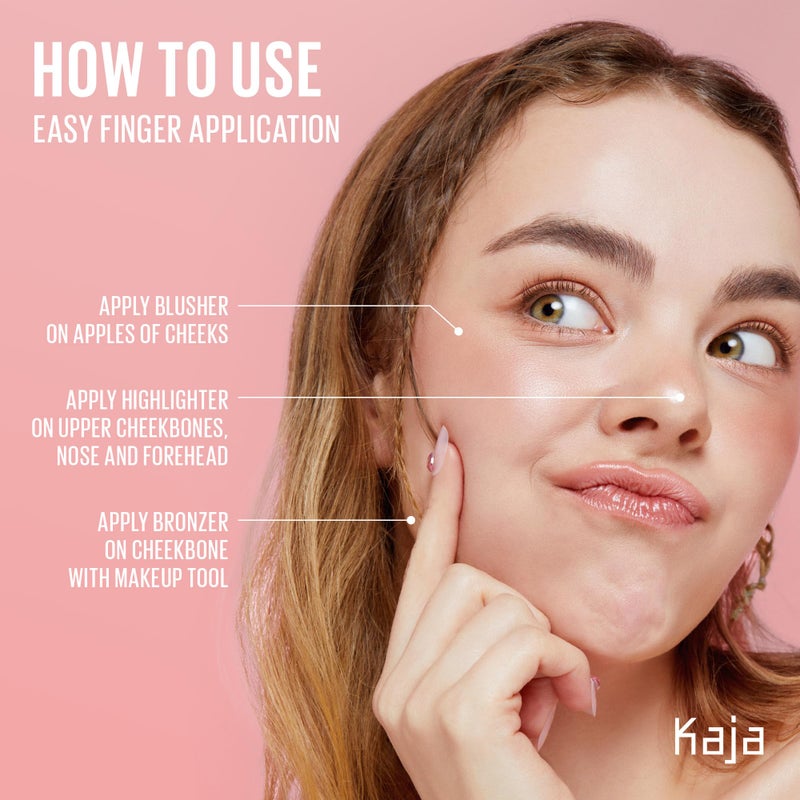 KAJA 3 Colors Palette - Play Bento_Butter Up | Powder Blusher, Highlighter, Cream Bronzer, Creamy Application, with Mango Seed Butter, Powdery Finish, Easy Finger Application, Lightweight Formula - Image 5