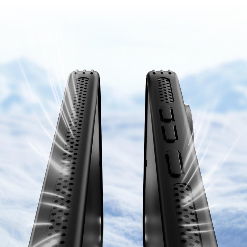 erorex For Redmi K80 Pro 5G ABEEL Heat Dissipation Frosted MagSafe Phone Case with Lens Film(Black) - Image 5