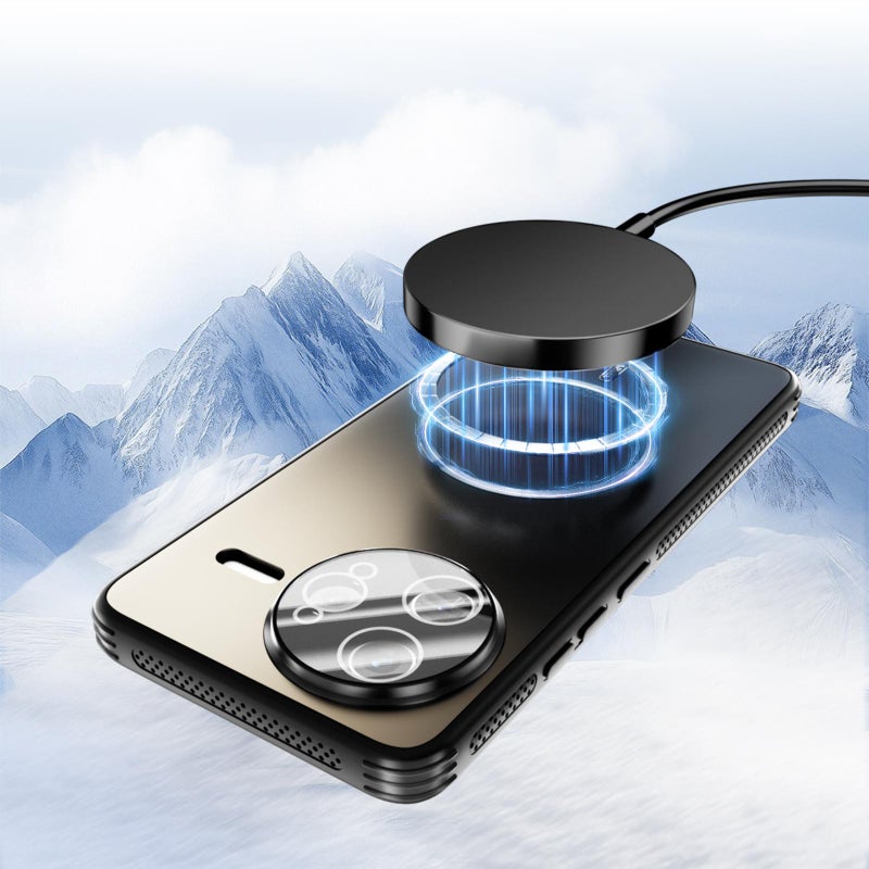 erorex For Redmi K80 Pro 5G ABEEL Heat Dissipation Frosted MagSafe Phone Case with Lens Film(Black) - Image 3