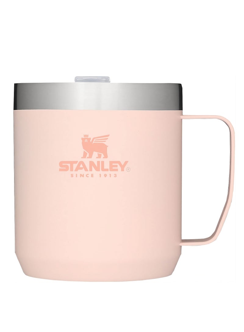 ستانلي كوب Stanley Everyday Camp سعة 12 أونصة مع غطاء معزول من الفولاذ المقاوم للصدأ وخالٍ من مادة BPA، مثالي للمشروبات الساخنة والباردة والقهوة والشاي والمغامرات الخارجية - Image 1