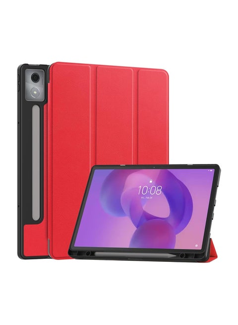 For Lenovo Idea Tab Pro 12.7-inch (2025) TB373FU Smart Tablet Case Built-in pen slot, lightweight tri-fold PU leather case Protective case with auto wake/sleep function