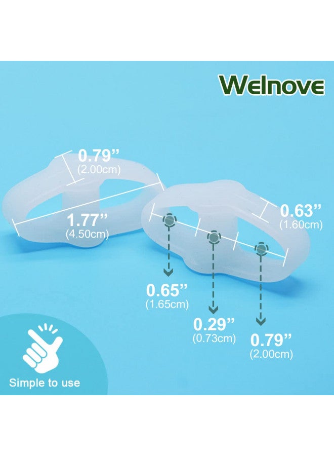 Welnove Welnove Pack of 12 Bunion Corrector, Toe Separators with 2 Loops, Big Toe Spacer Suitable for Bunion and Overlap Toe (White)  - Image 2