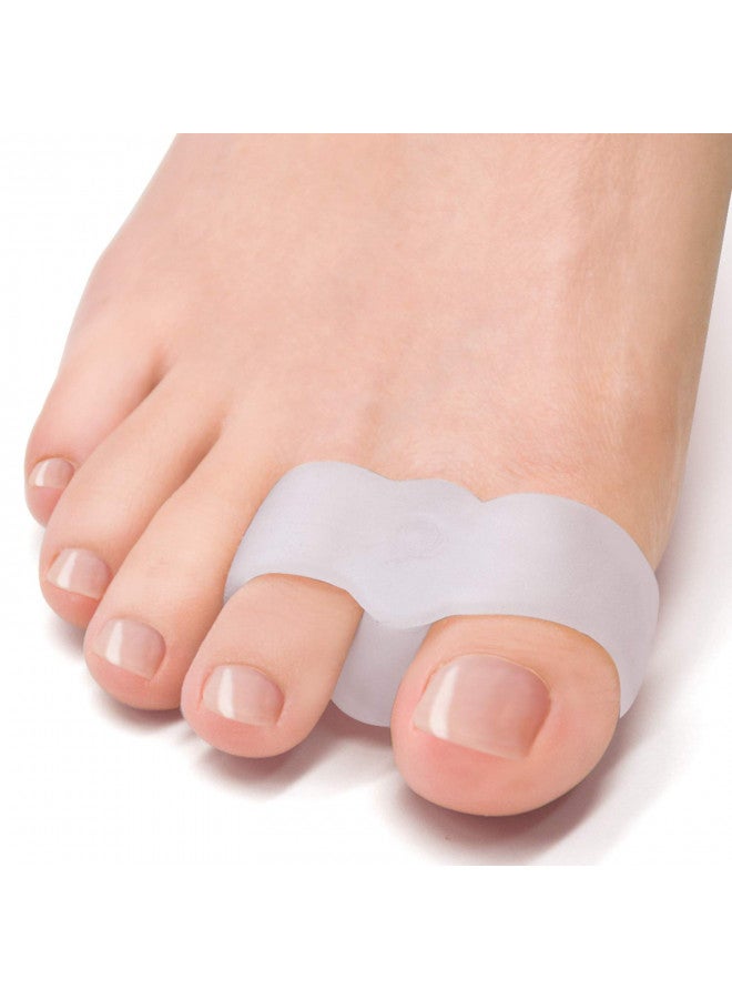 Welnove Welnove Pack of 12 Bunion Corrector, Toe Separators with 2 Loops, Big Toe Spacer Suitable for Bunion and Overlap Toe (White)  - Image 1