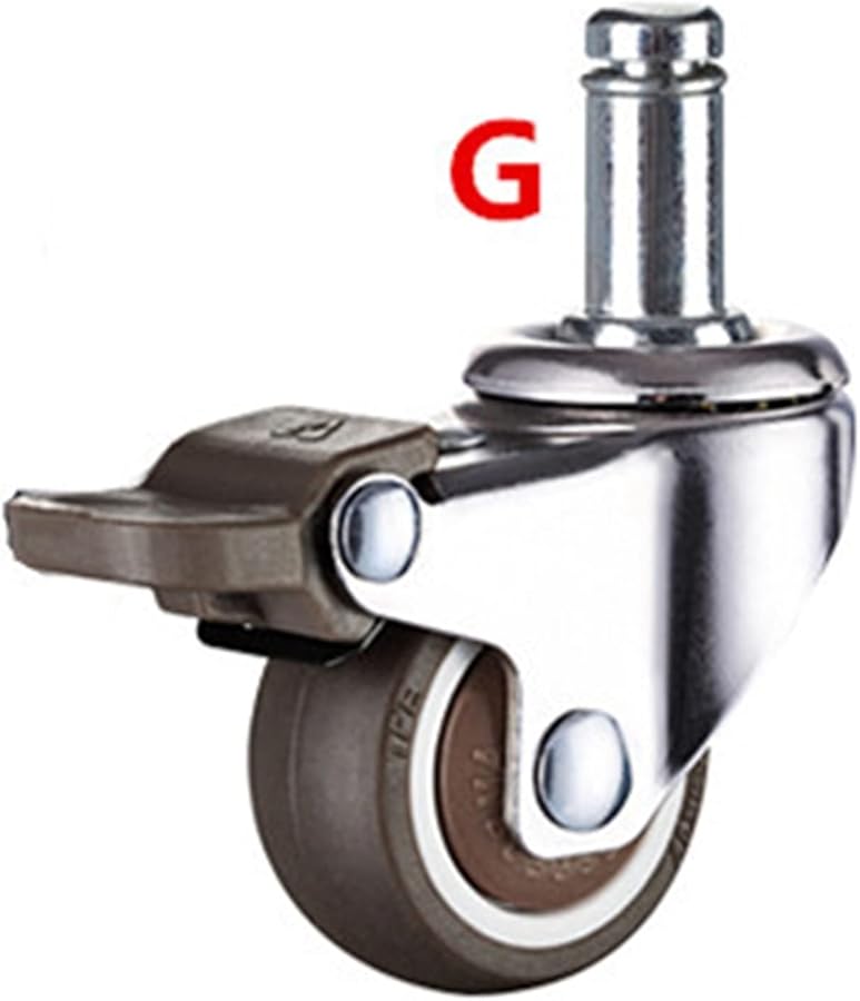 Ultra Quiet TPE Rubber Brake Casters 8x20mm Furniture Cabinet Wheels With Screws 4Pcs Color G15 - Image 3