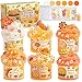 LAWOHO 6 Packs Gradient Orange Slime Kit Cloud Slime Butter Slime Clear Slime Crunchy Slime for Kids with Various Slime Addins Non Stick Slime Party Favors for Girls and Boys 360ml Kids SlimeBread - Image 2