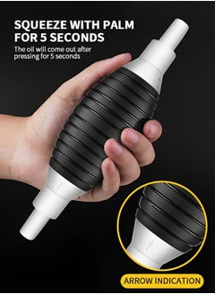 GROIC Gasoline Siphon Hose,Upgrade 18MM Diameter Nozzle Gas Oil Water Fuel Transfer Siphon Pump,Manual Car Fuel Transfer Pump for Gas Gasoline Petrol with 2M Syphon Hose,Automotive Supplies  - Image 3