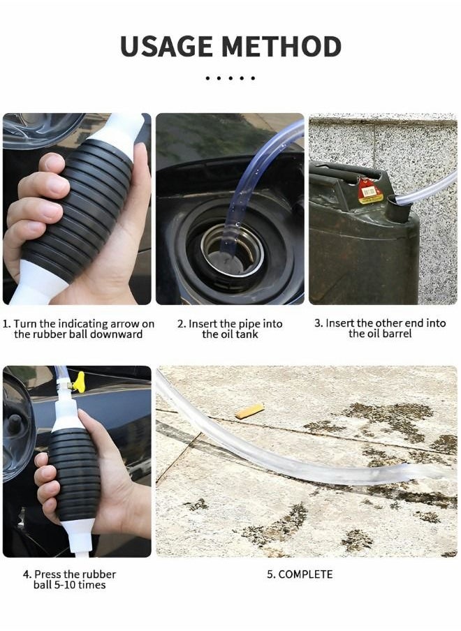 GROIC Gasoline Siphon Hose,Upgrade 18MM Diameter Nozzle Gas Oil Water Fuel Transfer Siphon Pump,Manual Car Fuel Transfer Pump for Gas Gasoline Petrol with 2M Syphon Hose,Automotive Supplies  - Image 5