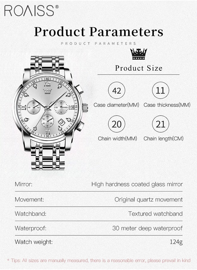 Men's Automatic Watch Self-Wind Auto Mechanical Watch with Stainless Steel Band Calendar Fashion Men Watch Luminous Wristwatch for Male - pzsku/ZADAA4A1A763515911AABZ/45/_/1737681242/48fdbff9-81c5-4169-9d56-b5dd75c826f7