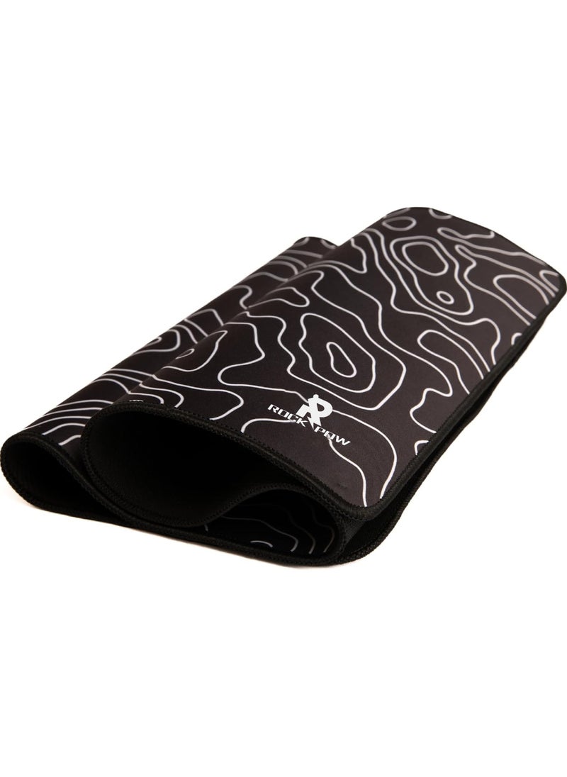 Rock Pow - Gaming Mouse Pad, Extended Large Mouse Pad, Waterproof, Non-Slip Rubber Base With Stitched Edges for Gaming 800mm x 300mm x 3mm - Image 1