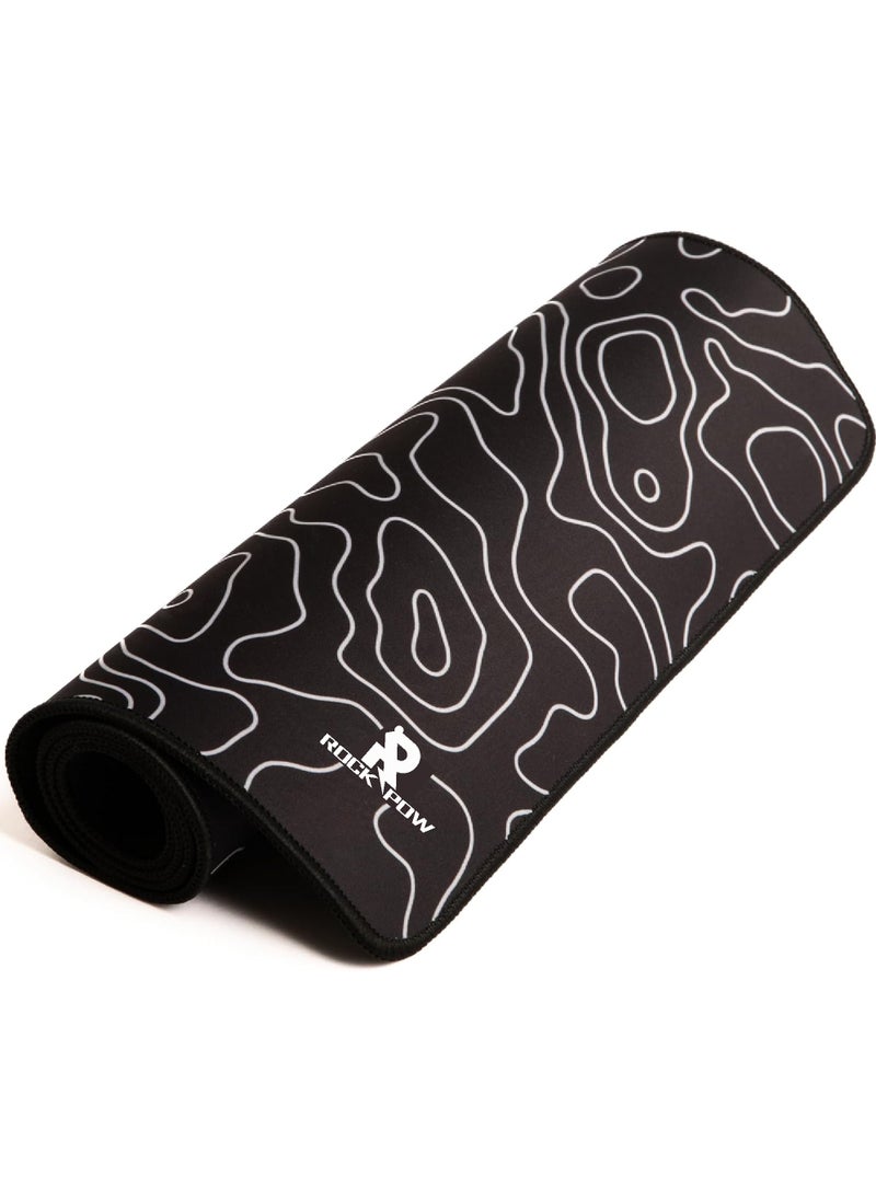 Rock Pow - Gaming Mouse Pad, Extended Large Mouse Pad, Waterproof, Non-Slip Rubber Base With Stitched Edges for Gaming 800mm x 300mm x 3mm - Image 1