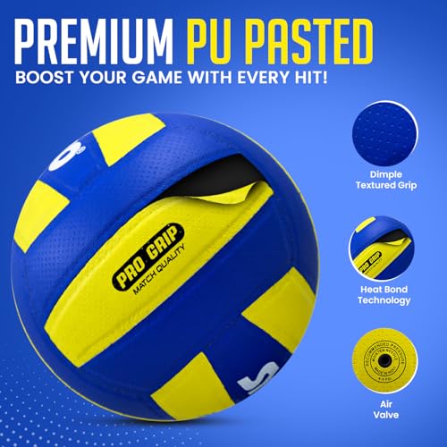 Synco Flare Volleyball | Pro Club Match Volleyball | Soft Touch PU Pasted 18 Panel Ball | Water Resistant, Anti-Slip, Durable Build | Indoor & Outdoor Play | Tournament Grade | Size 4 - Image 4