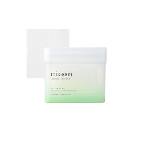 mixsoon Centella Asiatica Toner PadSoothing Hydrating and Balancing Facial CICA Pads Gentle Daily Care for Sensitive Calm Skin 180ml 608 floz 120 Sheets Korean Glass Skin Care - Image 1