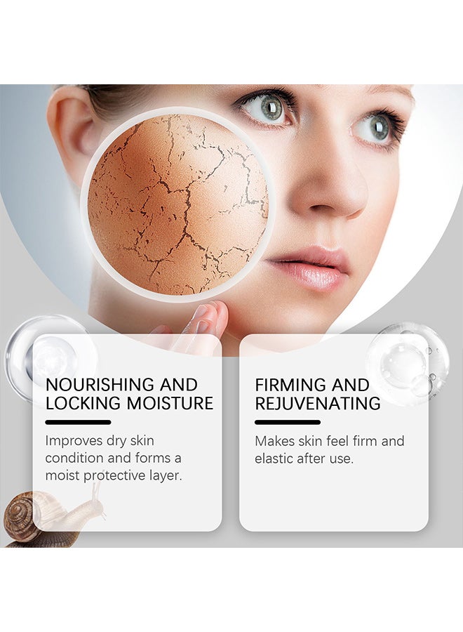 EELHOE snail mucin moisturizing mask, rich in glycerin, ethylhexylglycerin, triethanolamine, carbomer, snail secretion filtrate, collagen and other nutrients, suitable for gentle moisturizing and rejuvenation, daily facial care - Image 3