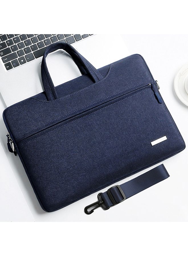 Handbag Laptop Bag Inner Bag with Shoulder Strap, Size:14 inch(Dark Blue)