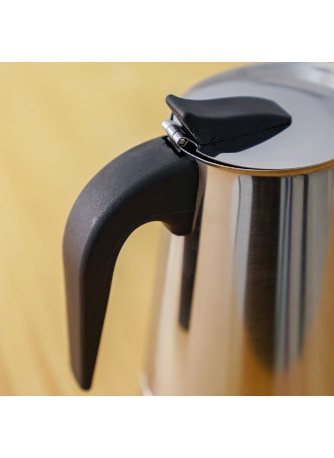 DANUBE HOME Danube Home Java Stainless Steel Coffee Maker - 6Cups,300Ml | Aluminum,Stanless Steel Coffee Maker | Coffee Pot For Home Kitchen Dining - Silver  - Image 3