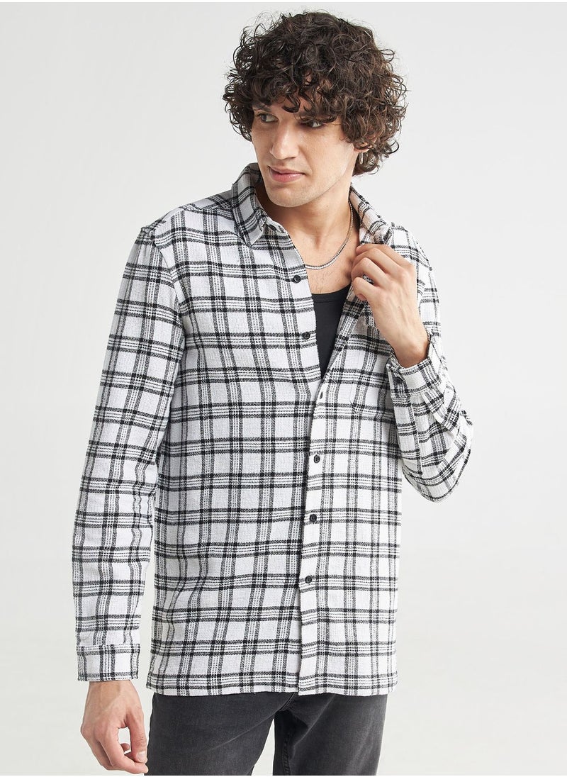 FAV Checked Regular Fit Shirt  - Image 1