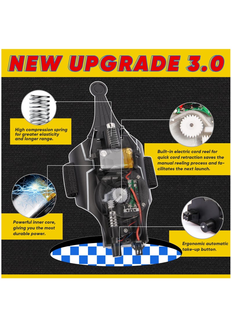 Excefore - Web Shooter Launcher String Toy, Electric Reel-in Spider Web Shooters Real Silk [9.5ft Range], Toy for Kids Superhero Role-Playing,Black - Image 1