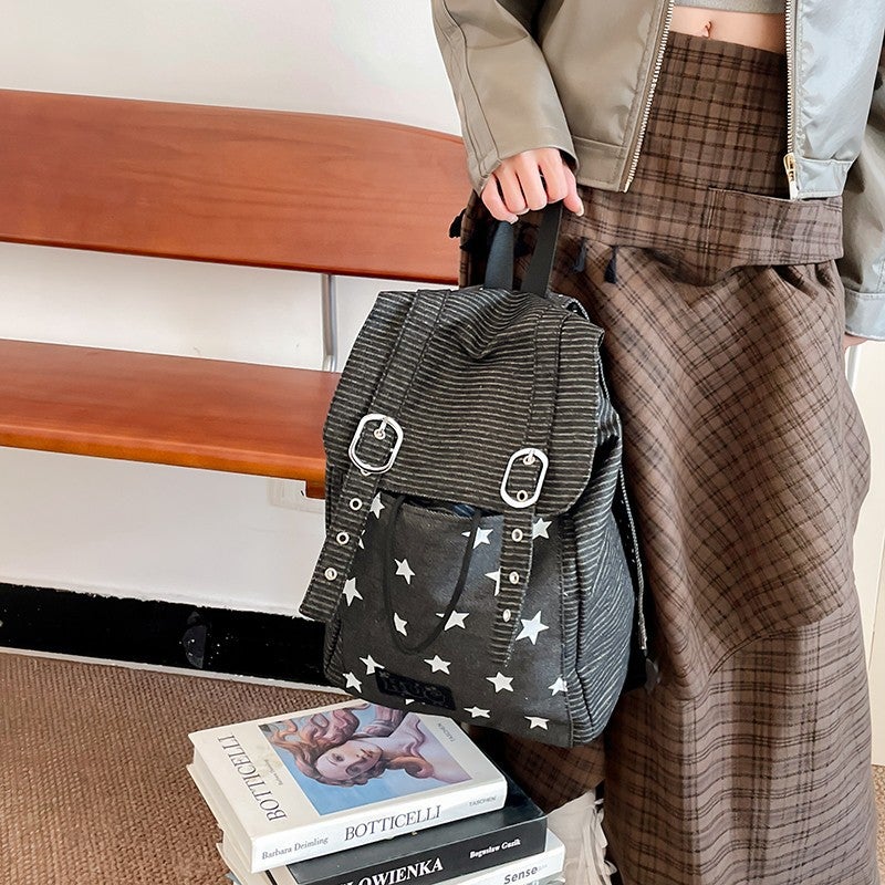 Casual Denim Backpack Niche Large Capacity Women'S Travel Backpack School Bag - Image 5
