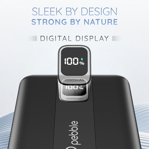 Pebble Rapid Air 22W Fast Charging Power Bank | Compact & Lightweight | Digital Display | Type-C & USB Outputs | 10-Way Circuit Protection - Black - Image 5
