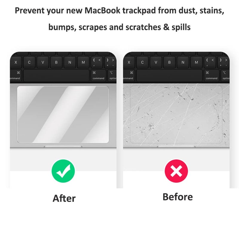 imComor [2PCS] MacBook Air 13.6 Trackpad Protector Cover Skin for 2024 2023 2022 MacBook Air 13.6 Inch M3 A3113 M2 Chip A2681 Anti-Scratch Waterproof Touch Pad Cover Protector Skin Accessories, Clear - Image 5