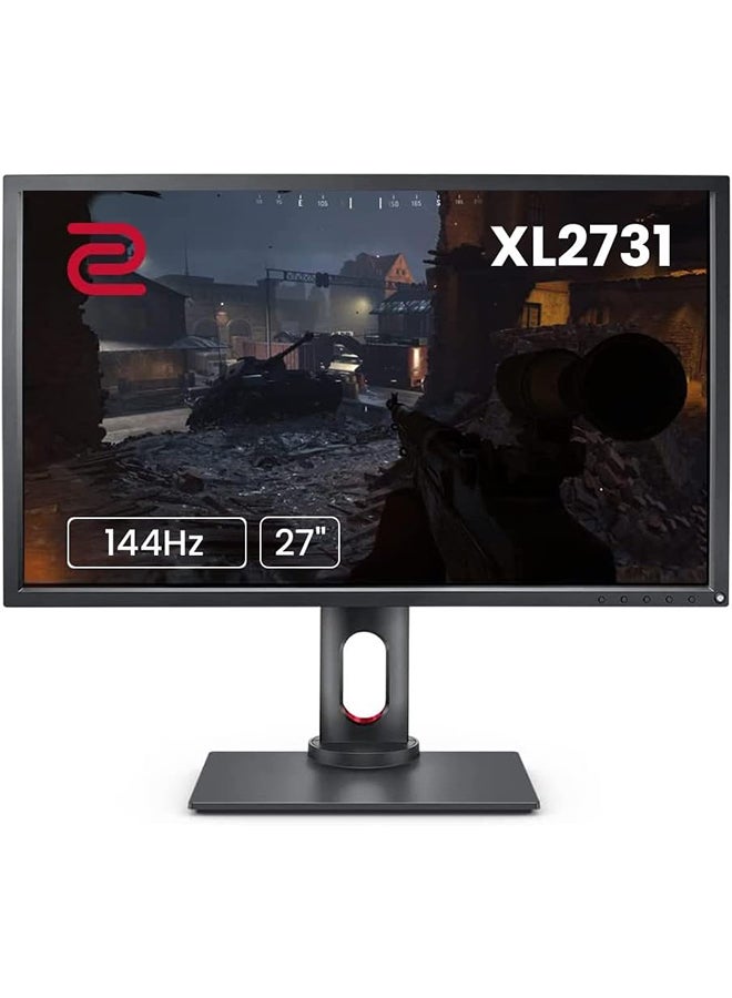 BenQ 27-inch ZOWIE XL2731 Up to144Hz Esports Gaming Monitor |1ms| FHD (1080P) | Height Adjustable | FreeSync Premium |DP, HDMI| Black Equalizer & Color Vibrance | Xbox SeriesX & PS5 Ready @ 120fps Black/Grey - Image 1
