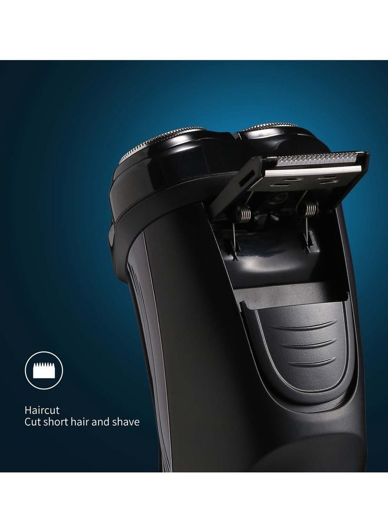 BOMIDI - M5 Electric Shaver Wireless Electric Razor Beard Trimmer Wet & Dry Hair Shaver Rechargeable Type-C IPX7 Waterproof - Black - Image 1