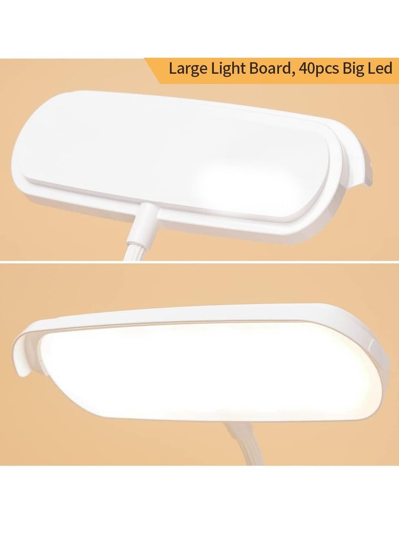 Excefore مصباح طاولة لاسلكي، مصباح مكتب LED، تحكم باللمس مع منفذ شحن USB، مصباح طاولة بجانب السرير، ضوء ليلي بمستويين من السطوع للمطاعم والبارات وحدائق الفناء في الهواء الطلق - Image 3