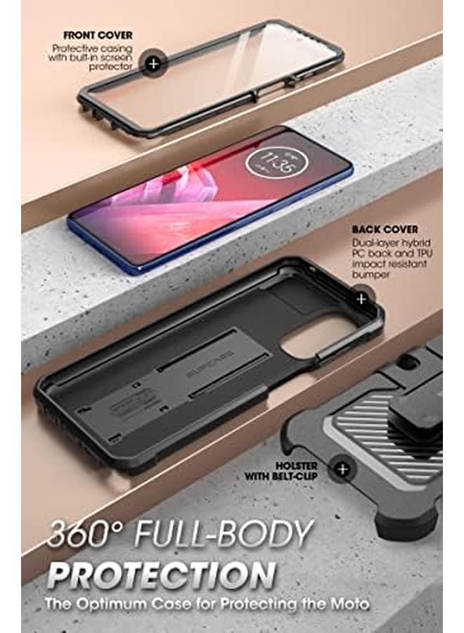 SupCase Unicorn Beetle Pro Series Case For Moto G Stylus 5G 2022 Not Fit 4G Version With Built In Screen Protector Full Body Rugged Belt Clip And Kickstand Case Black - Image 4