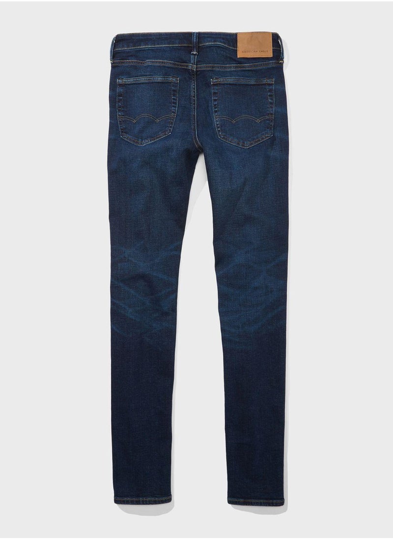 American Eagle - Mid Wash Skinny Fit Jeans - Image 1