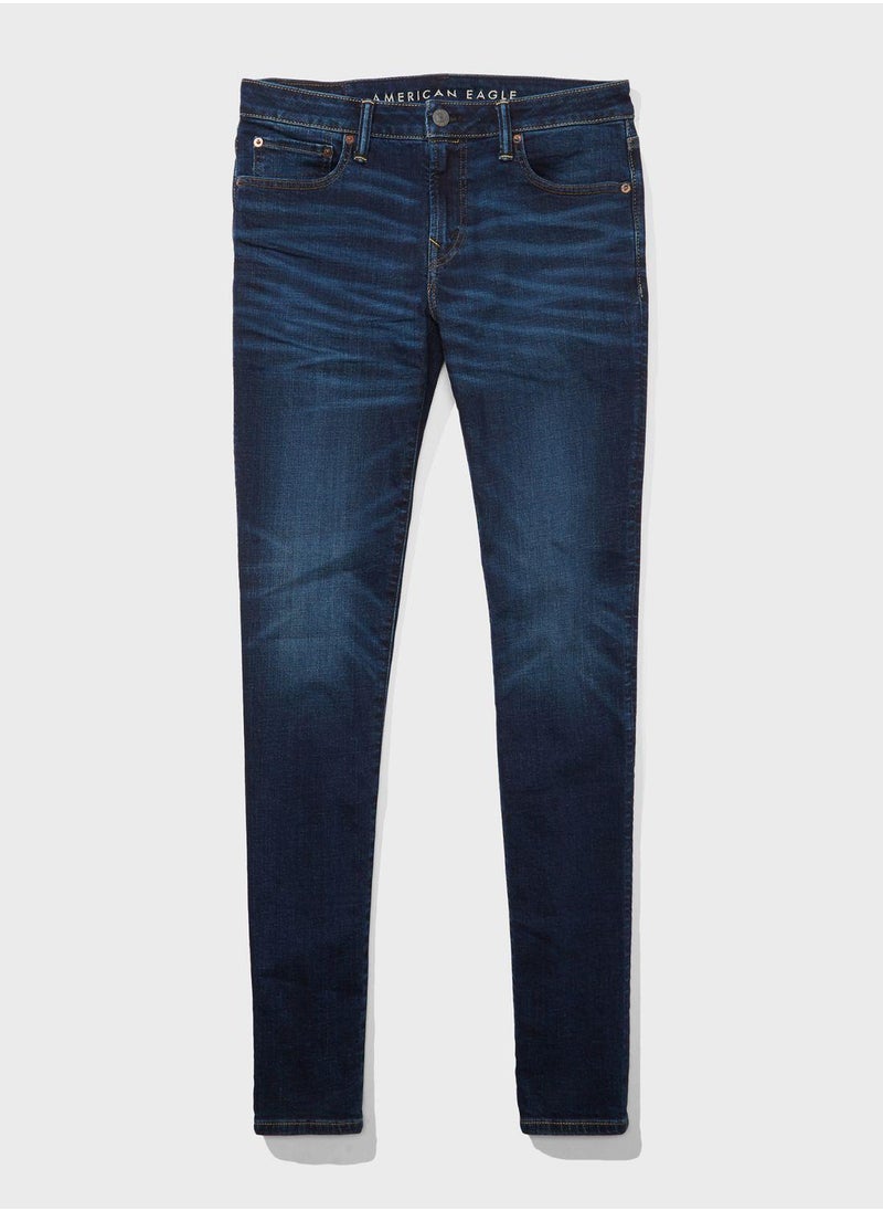 American Eagle - Mid Wash Skinny Fit Jeans - Image 1