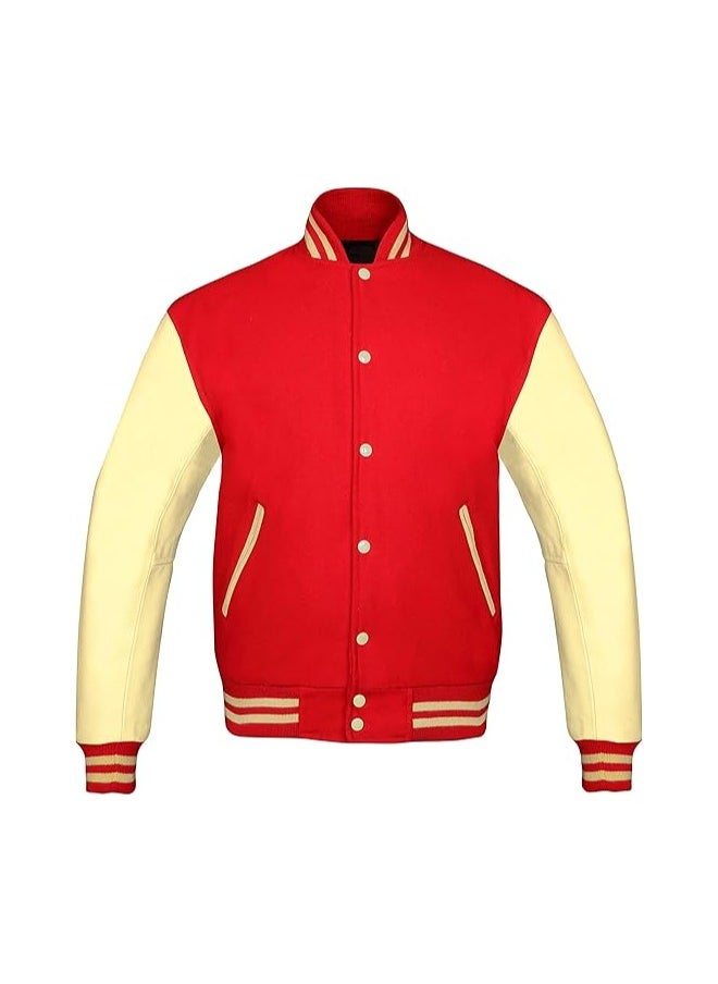 Generic - Unisex Varsity Jacket - Premium Quality, Multiple Color Combinations - Retro Style College Jacket for Men & Women - Image 1