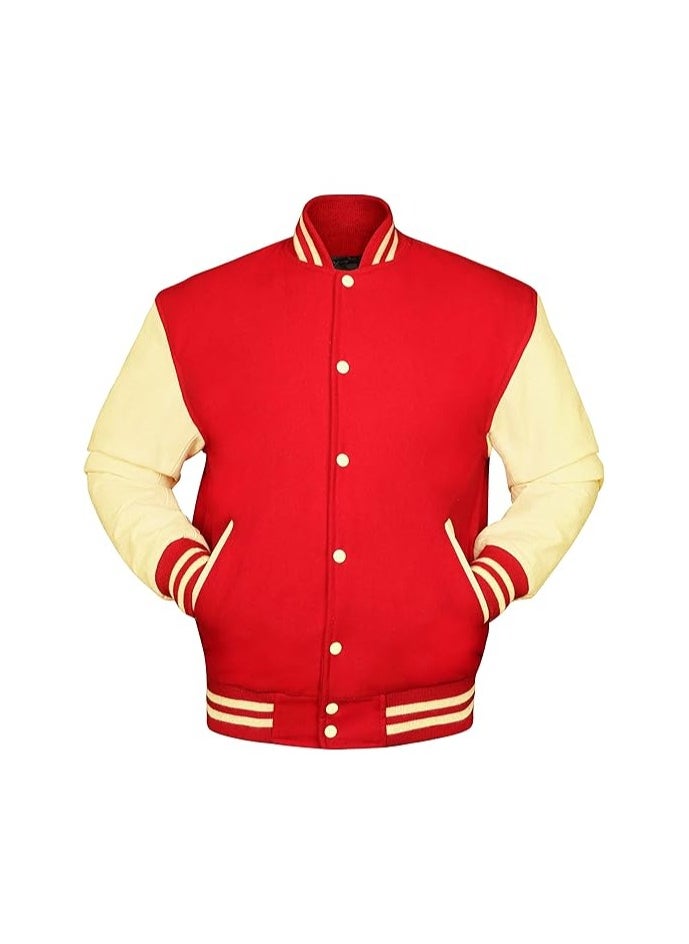 Generic - Unisex Varsity Jacket - Premium Quality, Multiple Color Combinations - Retro Style College Jacket for Men & Women - Image 1