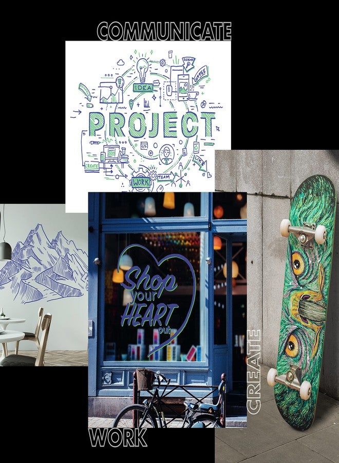 Marabu YONO Acrylic Paint Markers for Canvas - 12 Professional Paint Pens for Rocks, Glass, Leather, Graffiti, Sneakers and Shoes - Image 4