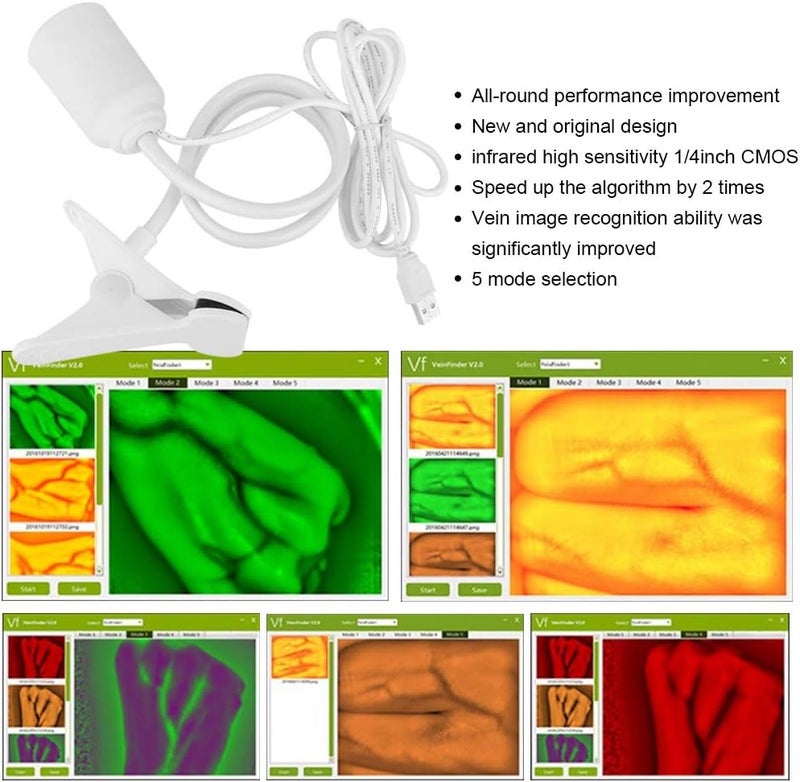 klarako Vein Finder, Led Vein Display Vein Finder, Lights Imaging Vein Finder for Adult Baby, Vein Viewer Transilluminator, Vein Display Instrument - Image 2