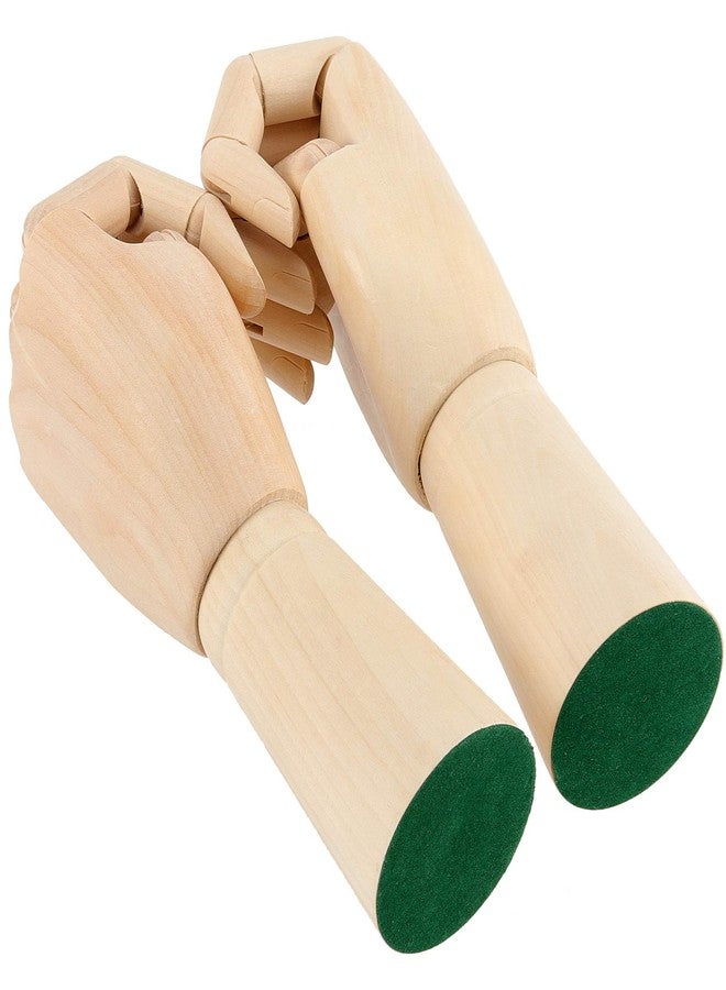 ZEONHAK 4 Pack 11.8 Inches Flexible Wooden Hand Model, Moveable Wood Mannequin Hand for Sketching, Painting, Jewelry Display, Home Office Decoration, Desktop Decoration, Left and Right Hand - Image 3