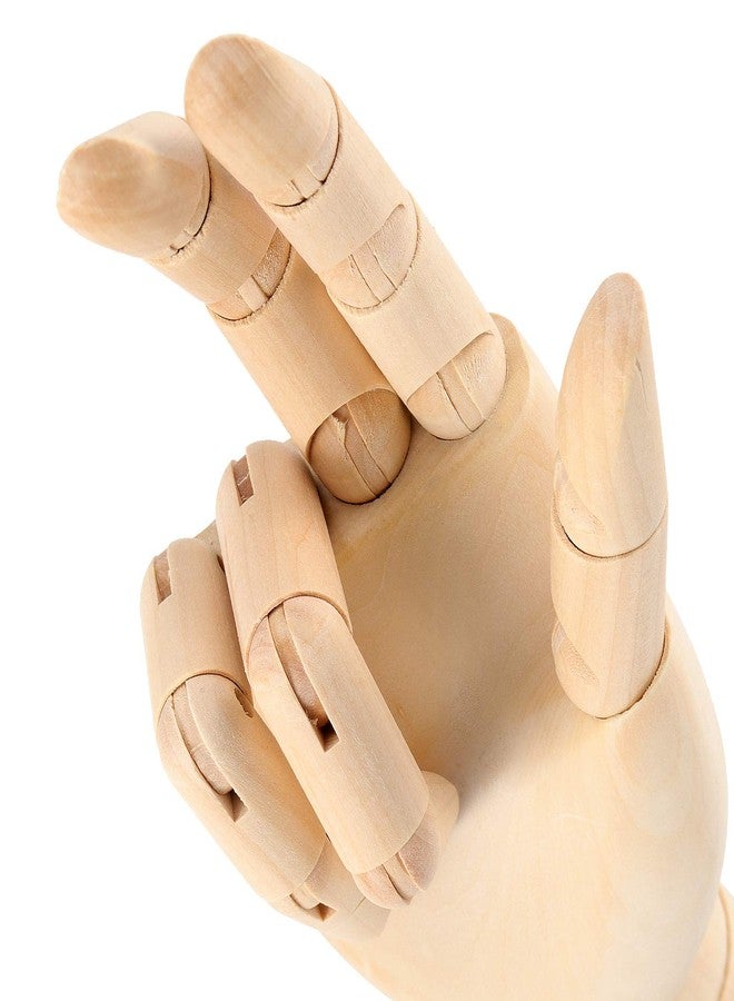 ZEONHAK 4 Pack 11.8 Inches Flexible Wooden Hand Model, Moveable Wood Mannequin Hand for Sketching, Painting, Jewelry Display, Home Office Decoration, Desktop Decoration, Left and Right Hand - Image 4