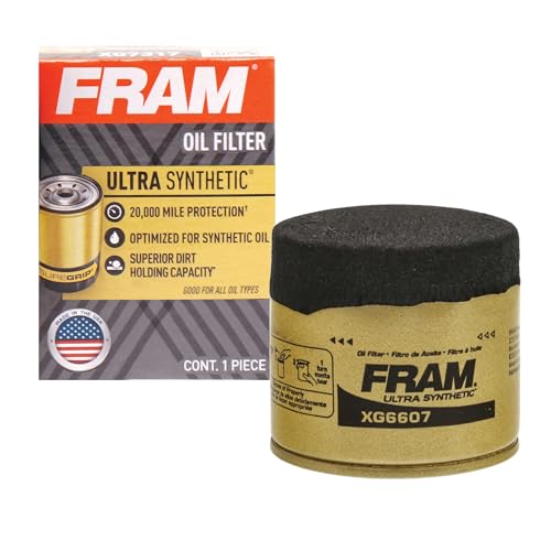 FRAM Ultra Synthetic Automotive Replacement Oil Filter, Designed for Synthetic Oil Changes Lasting up to 20k Miles, XG6607 with SureGrip (Pack of 1) - Image 1