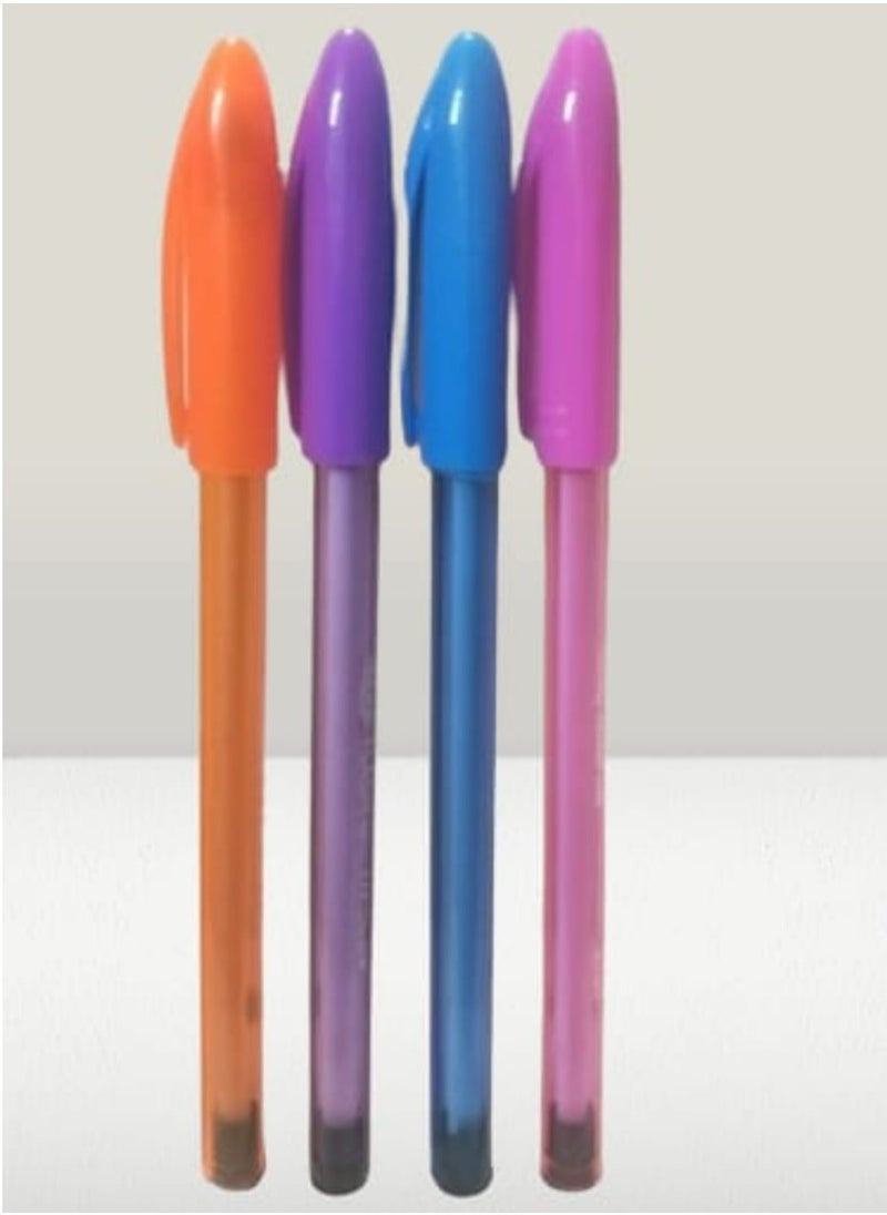 PRIMA Set of 4 Prima Flash Fluorescent Ballpoint Pens, multi-colour  - Image 1