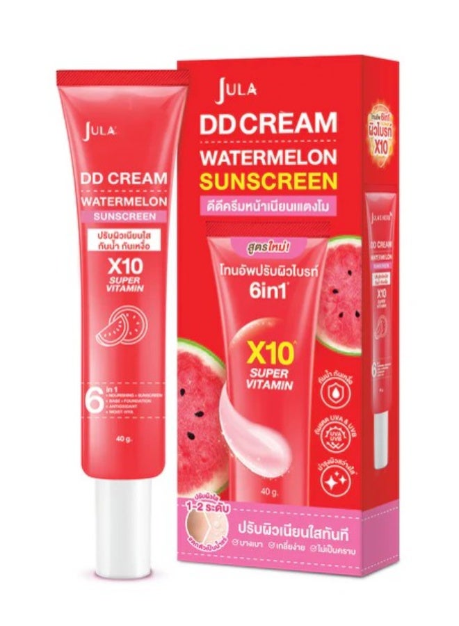 JULA DD Cream Watermelon Sunscreen 40g | Refreshing Sun Care with Hydration & Glow Boost - Image 1