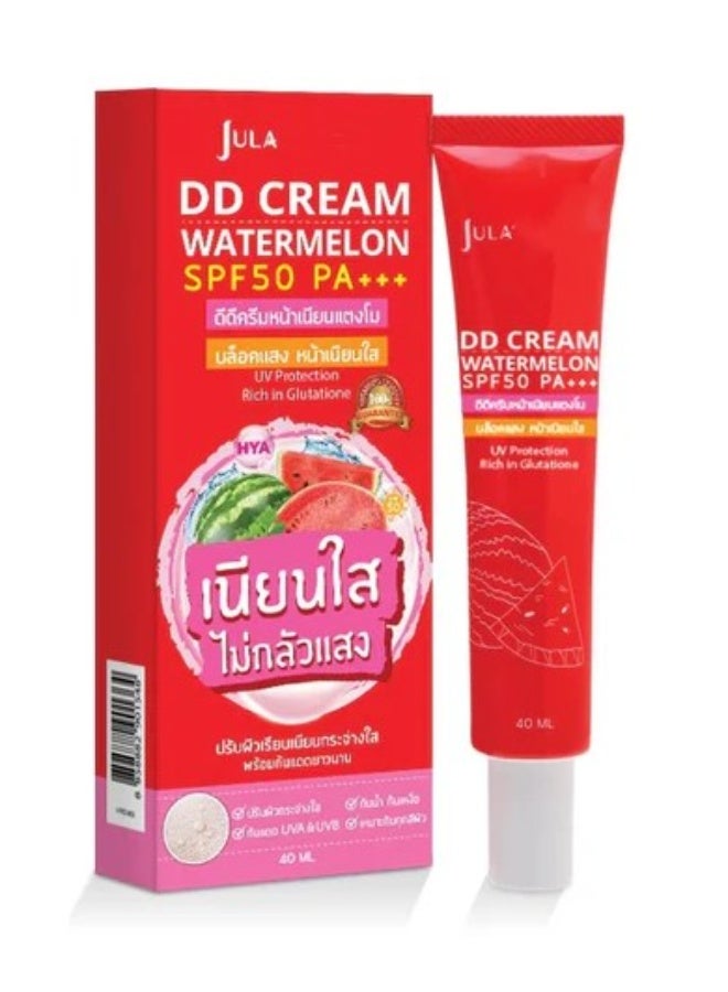 JULA DD Cream Watermelon Sunscreen 40g | Refreshing Sun Care with Hydration & Glow Boost - Image 2