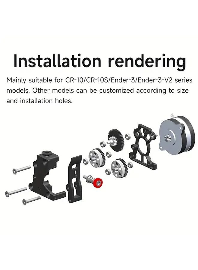 Upgraded HGX LITE 2 0 Full Metal Dual Gear Extruder Large Pump Drive Double Gear Kit - Image 4