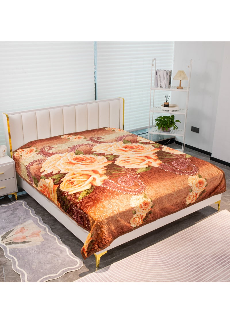 Stargold Single Ply Premium Cloudy Blanket Made by 100% Polyester SPUN YARN Obtained from Virgin Polyester Which is Suitable for winter and Rainy Season 155X210CM 5.5LB  - Image 1